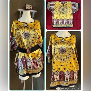 NK 100% silk Top blouse Designer Fashion Chic women’s size 1X? Floral print